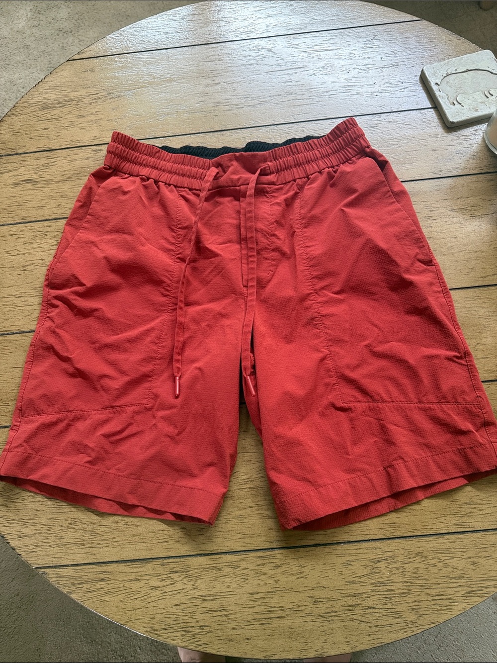 lululemon mens rust colored Drawstring  Shorts